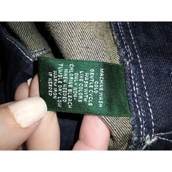 Lauren Jeans Co Women’s Size 6 Dark Wash Denim Shorts Side Buttons - Picture 5 of 5